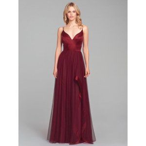 Hayley Paige Bridesmaids/Prom dress - Burgundy Size 10